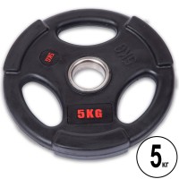 Млинці (диски) гумові LIFE FITNESS SC-80154B-5 51мм 5кг чорний