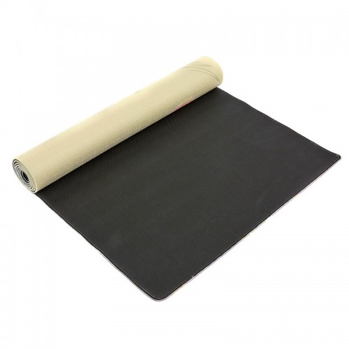 Килимок для йоги Джутовий (Yoga mat) Record FI-7157-7 розмір 183x61x0,3см принт Сакура