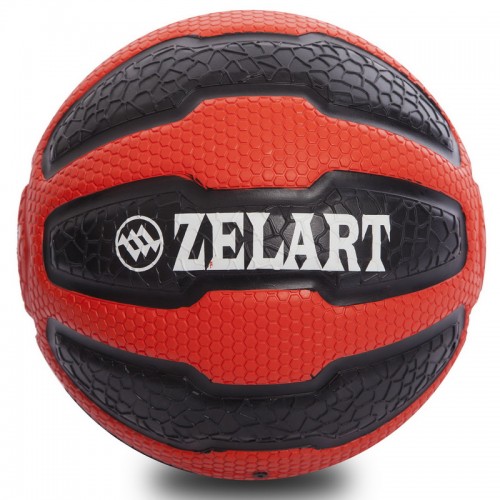 Мяч медицинский медбол Zelart Medicine Ball FI-0898-5 5кг черный-красный
