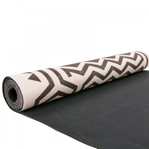 Килимок для йоги Замшевий Record FI-5662-43 розмір 183x61x0,3 см сірий-чорний
