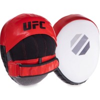 Лапа Вигнута для боксу та єдиноборств UFC PRO Micro UCP-75344 23х17,5см 2шт чорний-червоний