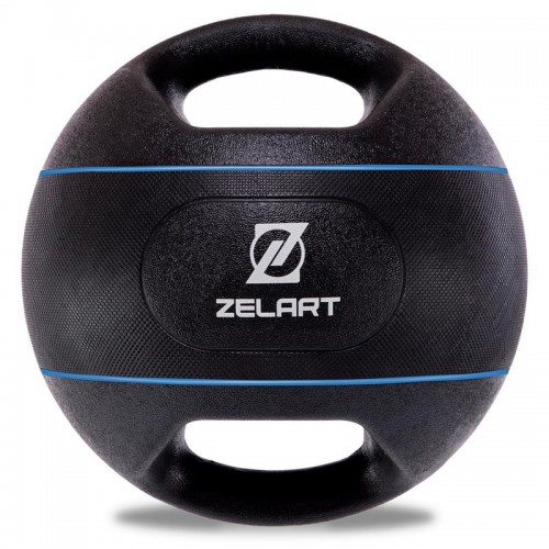 М'яч медичний медбол із двома ручками Zelart TA-7827-8 вага-8кг d-27,5см кольору в асортименті