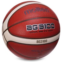 Мяч баскетбольный PU №6 MOLTEN B6G3100 оранжевый
