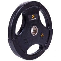 Млинці (диски) гумові Zelart TA-2673-20 51мм 20кг чорний
