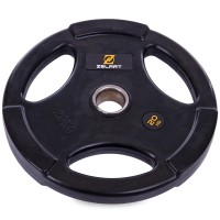Блины (диски) обрезиненные Zelart TA-2673-20 51мм 20кг черный