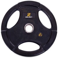 Млинці (диски) гумові Zelart TA-2673-20 51мм 20кг чорний