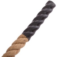 Канат спортивный для лазанья с креплением COMBAT BATTLE ROPE Zelart FI-0909-15 15м коричневый