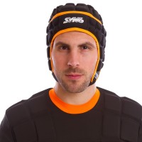 Шлем для регби SYN6 SS300 M-L черный-оранжевый