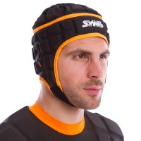 Шлем для регби SYN6 SS300 M-L черный-оранжевый