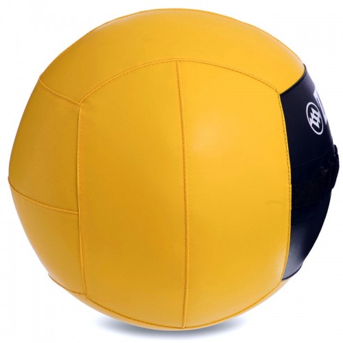 М'яч набивний для крофіту волбол WALL BALL Zelart FI-5168-6 6кг чорний-жовтий