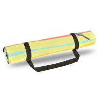 Килимок для йоги Джутовий (Yoga mat) Record FI-7157-5 розмір 183x61x0,3см принт Птахи