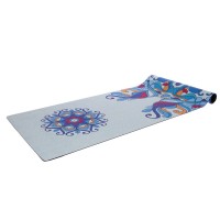 Коврик для йоги Замшевый Record FI-5662-58 размер 183x61x0,3см мятный-синий