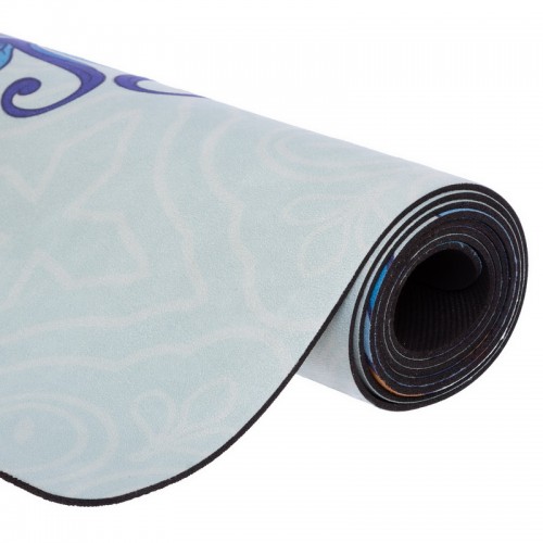 Коврик для йоги Замшевый Record FI-5662-58 размер 183x61x0,3см мятный-синий