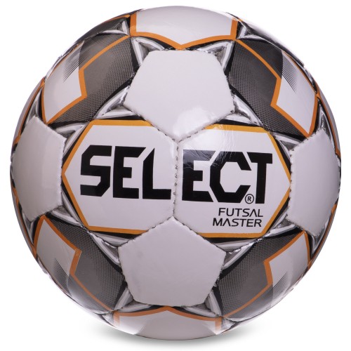М'яч для футзалу SELECT MASTER SHINY FB-2987 №4 білий-сірий