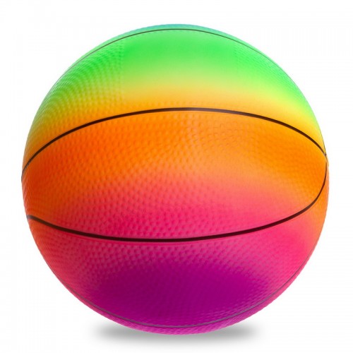 М'яч гумовий Баскетбольний LEGEND BA-1900 22см райдужний