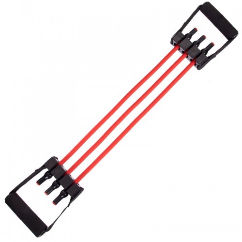 Эспандер трубчатый с ручками для фитнеса SP-Sport Resistance Band 8021-30 75см нагрузка 13,5кг 30LB красный