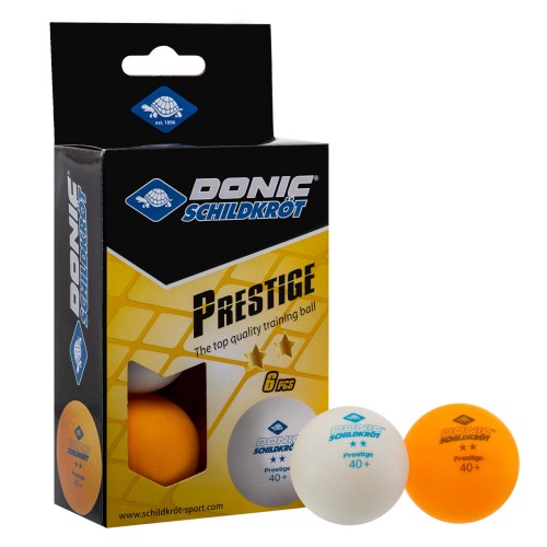 Набір м'ячів для настільного тенісу 6 штук DONIC МТ-608523 PRESTIGE 2star різнокольоровий