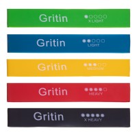 Гумки для фітнесу набір LOOP BANDS GRITIN SP-Sport FI-3106 5шт кольори в асортименті