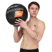 Мяч волбол для кроссфита и фитнеса Zelart WALL BALL TA-7822-15 вес-15кг черный
