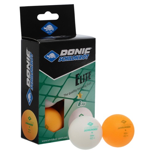Набір м'ячів для настільного тенісу 6 штук DONIC МТ-608511 ELITE 1star різнокольоровий
