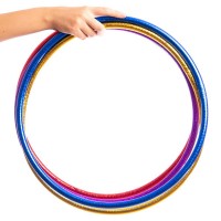 Обруч цільний гімнастичний пластиковий Record FI-3375-45 кольори в асортименті