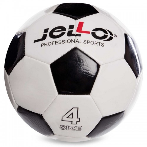 Мяч футбольный тренажер JELLO FB-6420 №4 PU черный-белый