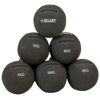 М'яч набивний для крофіту волбол WALL BALL Zelart FI-7224-7 7кг чорний