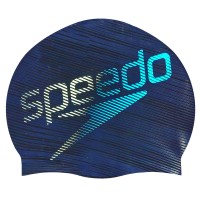 Шапочка для плавания SPEEDO SLOGAN PRINT 808385C718 черный-желтый-синий
