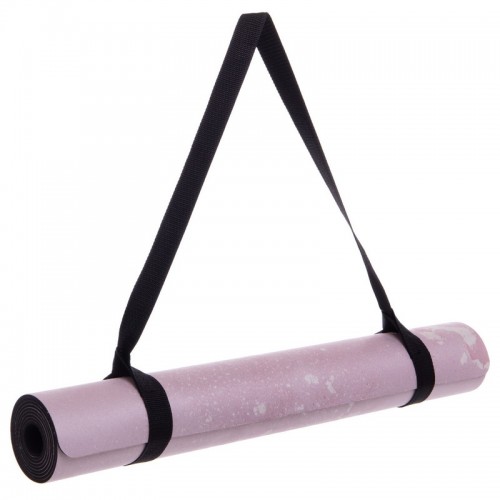 Килимок для йоги Замшевий Record FI-3391-2 розмір 183x61x0,3 см світло-рожевий