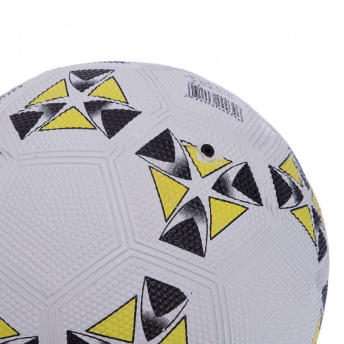 Мяч резиновый Футбольный LANHUA S014 №4 белый-желтый
