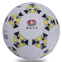 Мяч резиновый Футбольный LANHUA S014 №4 белый-желтый