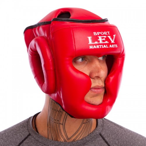 Шолом боксерський з повним захистом LEV LV-4294 М-XL кольори в асортименті