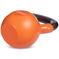Гиря чугунная с виниловым покрытием Zelart TA-5161-20 вес 20кг оранжевый
