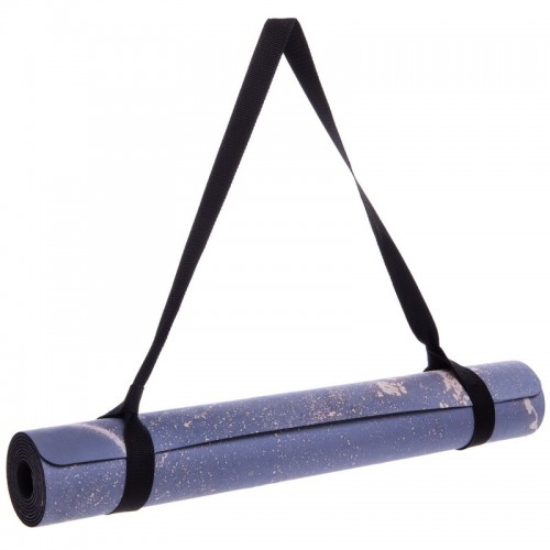 Килимок для йоги Замшевий Record FI-3391-6 розмір 183x61x0,3 см синій