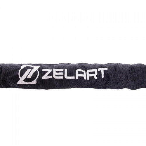 Канат для кроссфита в защитном рукаве Zelart FI-2631-15 15м черный