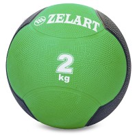 М'яч медичний медбол Zelart Medicine Ball FI-5121-2 2 кг зелений-чорний