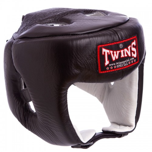 Шолом боксерський відкритий з посиленим захистом верхівки шкіряний TWINS HGL4 S-XL кольори в асортименті