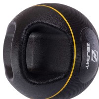 М'яч медичний медбол із двома ручками Zelart TA-7827-4 вага-4кг d-25см кольору в асортименті