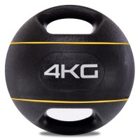 Мяч медицинский медбол с двумя ручками Zelart TA-7827-4 вес-4кг d-25см цвета в ассортименте