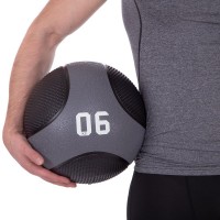Мяч медицинский медбол Zelart Medicine Ball FI-2824-6 6кг черный