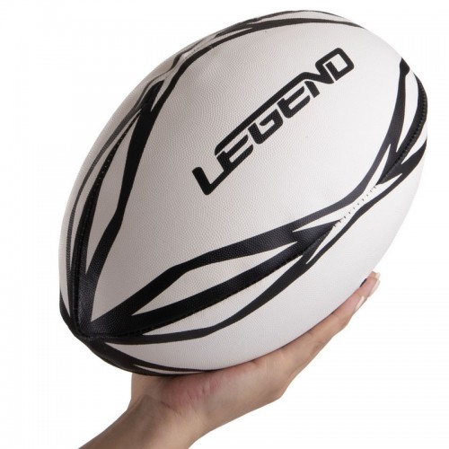 Мяч для регби резиновый LEGEND FB-3297 №5 белый-черный