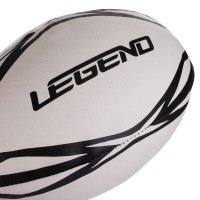 М'яч для регбі гумовий LEGEND FB-3297 №5 білий-чорний