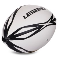 М'яч для регбі гумовий LEGEND FB-3297 №5 білий-чорний