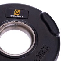 Блины (диски) обрезиненные Zelart TA-2673-1,25 51мм 1,25кг черный