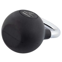 Гиря чавунна з гумовим покриттям та хромованою ручкою Zelart TA-7794-16 16кг чорний