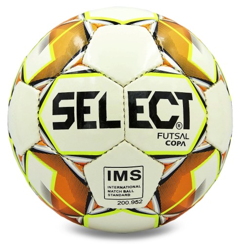 М'яч для футзалу SELECT COPA ST-8155 №4 білий-оранжевий
