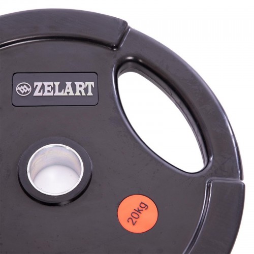 Блины (диски) обрезиненные Zelart Z-HIT TA-5160-20 51мм 20кг черный
