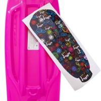 Скейтборд Пенні Penny LED WHEELS FISH SP-Sport SK-405-5 рожевий-білий-салатовий