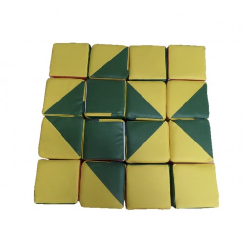 Комплект из 16 мягких кубиков - Сложи узор