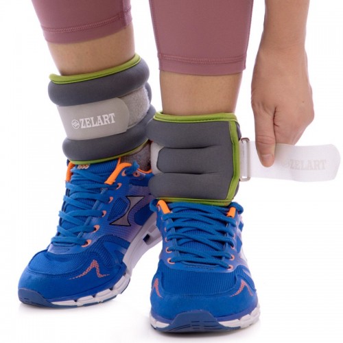 Утяжелители-манжеты для рук и ног Zelart FI-5733-2 2x1кг цвета в ассортименте